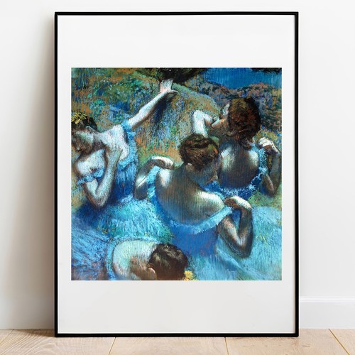 Art print degas blue - art, dancers