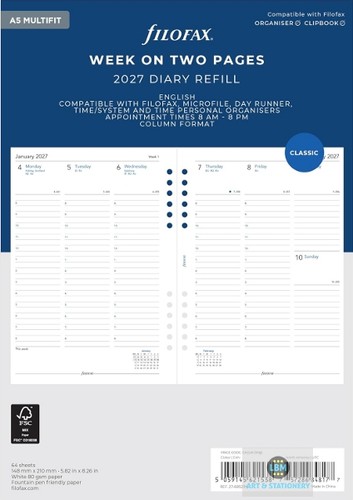 Filofax 2027 diary week - filofax,