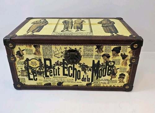 Small yellow travel trunk - small,