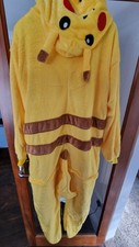 Unisex Adult Pikach XL Pyjamas Fancy Dress Ones Sleepwear
