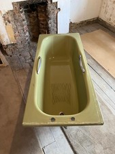 1970s Vintage Retro Bathroom Suite Avocado Olive Green Used Good Condition
