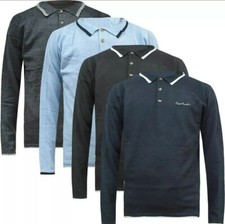 Mens Pierre Cardin Knit Polo t-Shirt Collared Jumper Sweater Winter RRP32 BR197