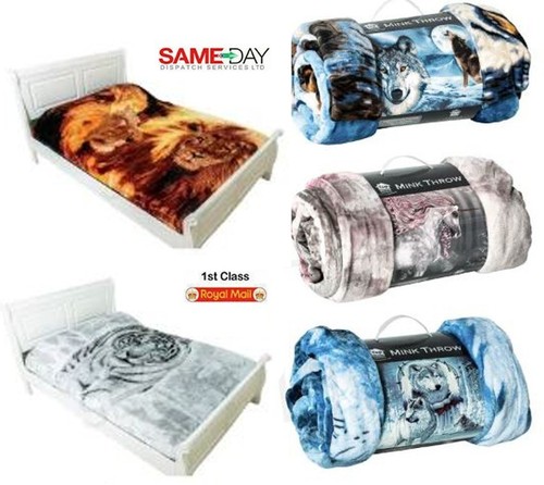 Animal print mink throw - 3d,