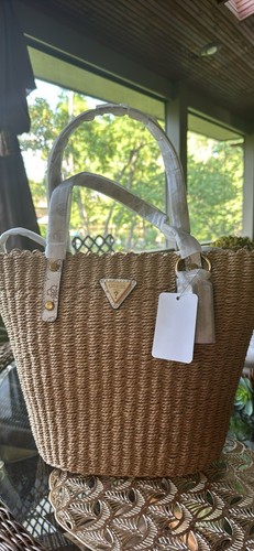 Guess lilica raffia tote bag - raffia,