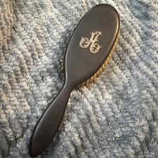 1914 Ebony And Sterling Silver Hairbrush /brush Hallmarked  HFD & Co Monogrammed