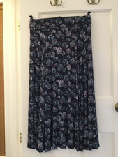 Brora Navy Liberty print skirt