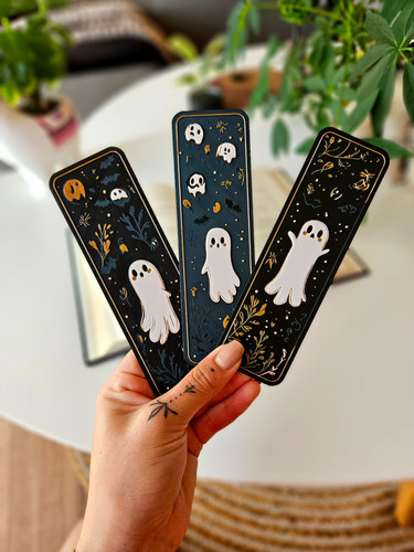 Cute ghost bookmarks - ghost, –