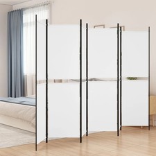 6-Panel Room Divider White