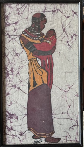 Vintage batik framed picture - framed,