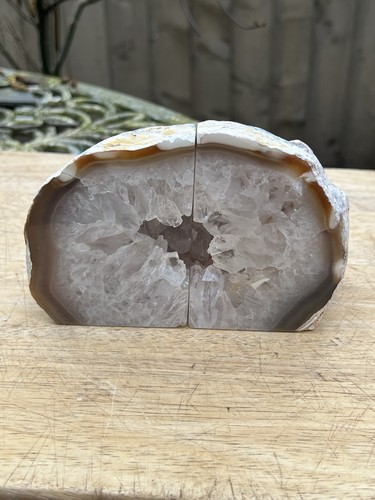 Agate bookends large - agate, heavy