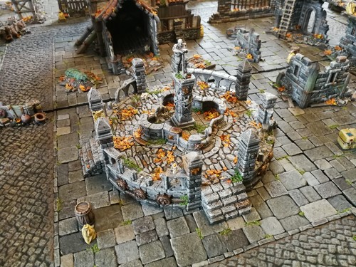 Ruined fountain fantasy - -,