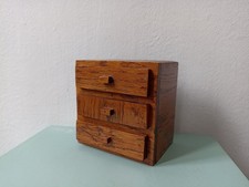 VTG Wooden Mini Chest Of Drawers Jewelry Box 