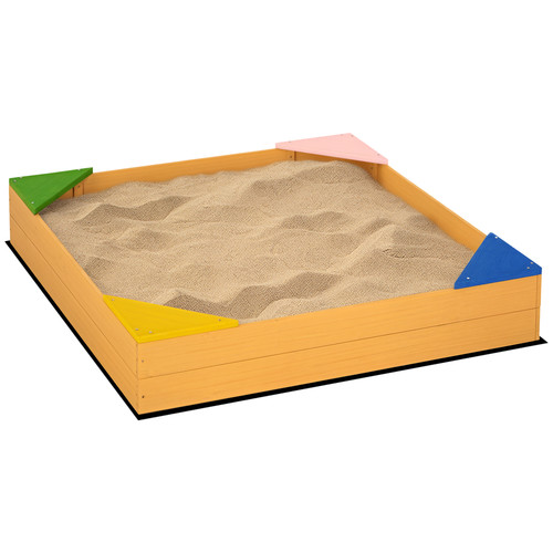Outsunny kids wooden sand - kids, pit