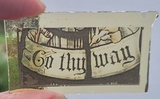 Stained Glass Go Thy Way glass church window fragment