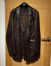 GUCCI TOM FORD ERA Brown Leather Blazer Jacket - Size 54