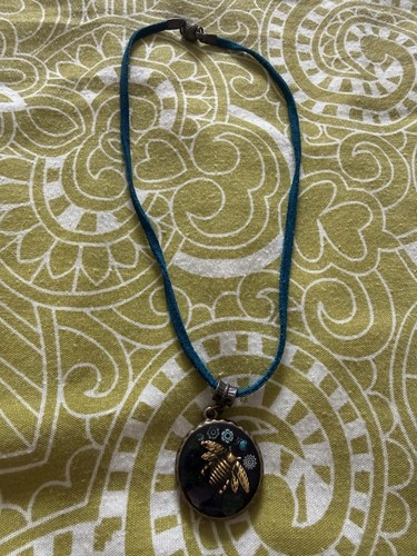 Millefiori bee necklace - millefiori,