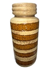 Vtg Ceramic Large Engraved Floor Vase/Umbrella Vase, WEST GERMANY, 18.5"
