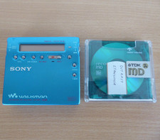 Sony MiniDisc Walkman MD MZ-R900 Player Recorder Working BLUE Vgc