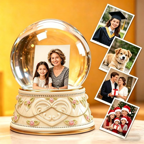 Large diy photo frame snow - photo,