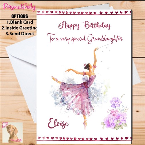 Personalised dancer card - personalised,