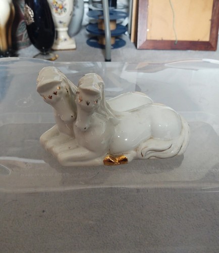 Vintage horse pair statue - vintage,