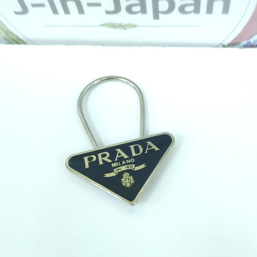 Prada triangle logo keyring - prada,