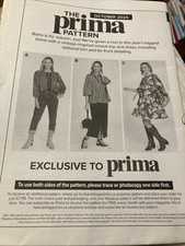 Prima Sewing Dressmaking Pattern Loose Fitting smocks Top & Dress Size 6-24
