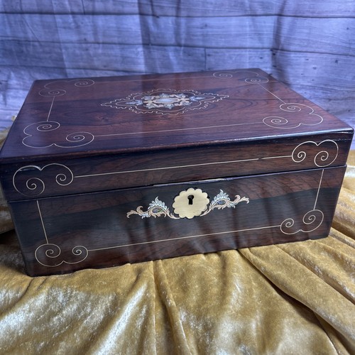 Antique victorian box rosewood - antique,