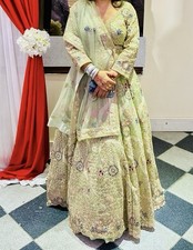 Georgette Lehnga Choli Dupatta Women Party Wear Wedding Designer