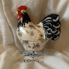 Rocking Rooster Hand Painted 6 Inch Rooster With Spring Mechanism