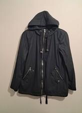 WomensnF&F navy hooded Rubber