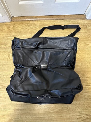Black leather bag suit dress - bag,
