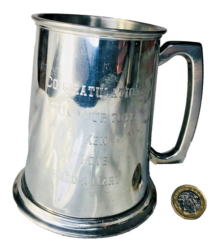 Metalware pewter tankard - metalware, cup