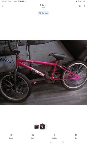 Verto bmx bike - pink/black, 20in