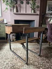 Vintage Antique Pine School