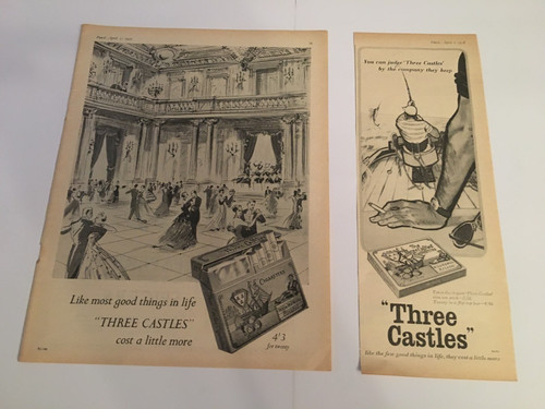 Three castles cigarettes lot - three,