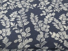 LAURA ASHLEY WAXHAM DARK SEASPRAY Linen Blend Fabric