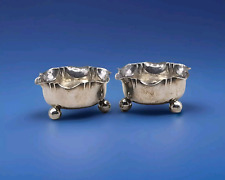 Pair of Antique Sterling Silver Salt Pots by Hayes Brothers 1896