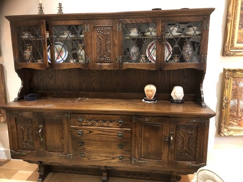 Old charm oak sideboard - old,