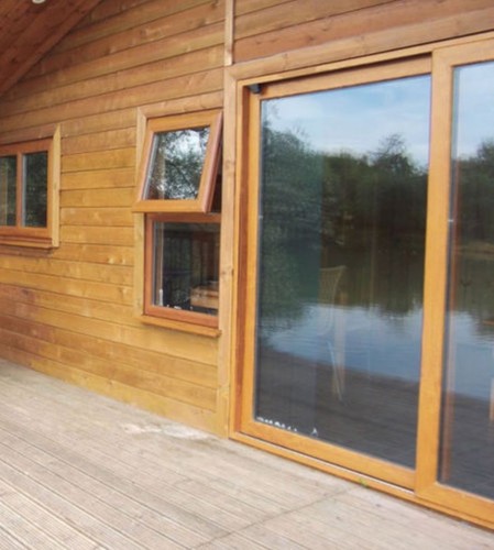 Oak white sliding patio - oak,
