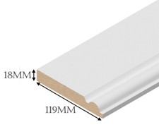 Skirting Board  White Primed Pine (not MDF)  Bullnose Chamfered Ogee Torus