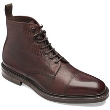 Loake Mens Roehampton Boots Oxblood Grain Calf Leather Mens Shoes