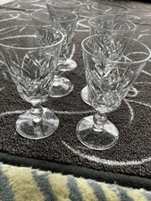 Vintage Crystal  Sherry Glasses Set Of 6