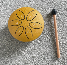 3-Inch 6-Note Portable Tambourine, D Key Crisp Steel Sound Percussion Instrument