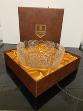 Vintage Edinburgh Lead Crystal Cut Glass Fruit Bowl 9cm in Presentation Box