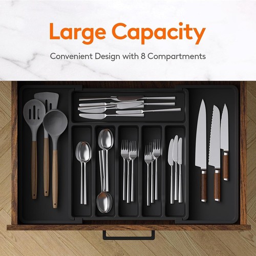 Extendable cutlery tray drawer - cutlery,