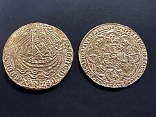 EDWARD III 'GOLD' NOBLE 1363 - 69  MODERN MUSEUM SPECIMEN COIN  24ct gold plated