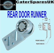 HOT CUPBOARD STRAIGHT REAR SLIDING DOOR RUNNER BEARING HANGER CATER SPARES PARTS