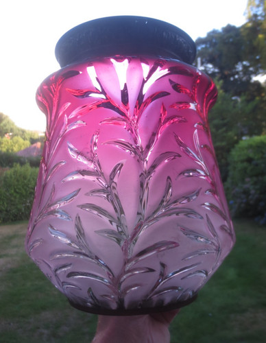 Antique cranberry moulded - antique,