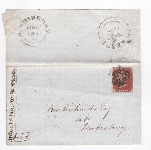 1844 penny red - 1d,